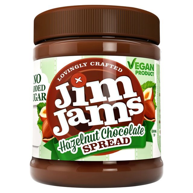 JimJams Vegan No Added Sugar Hazelnut Chocolate Spread, 330g