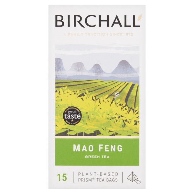 Birchall Mao Feng Green Tea Bags, 15 Per Pack