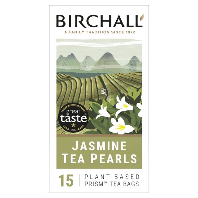 Birchall Jasmine Tea Pearls Tea Bags, 15 Per Pack