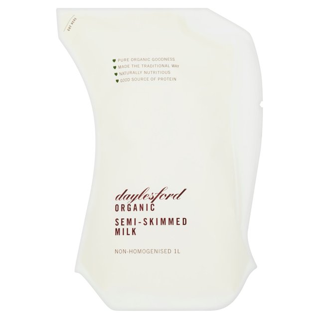 Daylesford Organic Semi-Skimmed Milk Unhomogenised, 1l