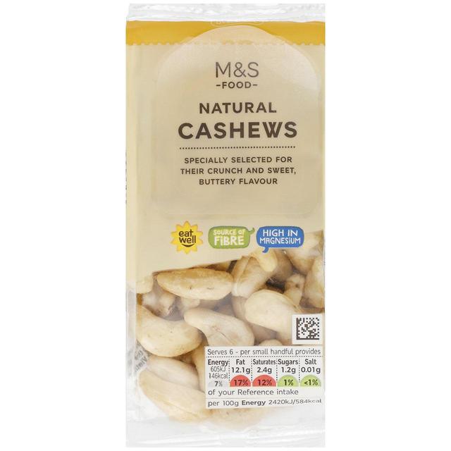 M & S Natural Cashew Nuts, 150g