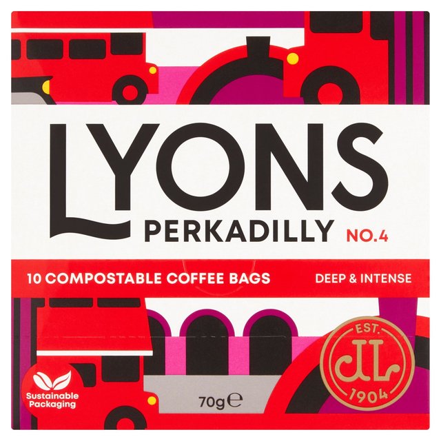 UCC Lyons Perkadilly Coffee Bags, 10 Per Pack