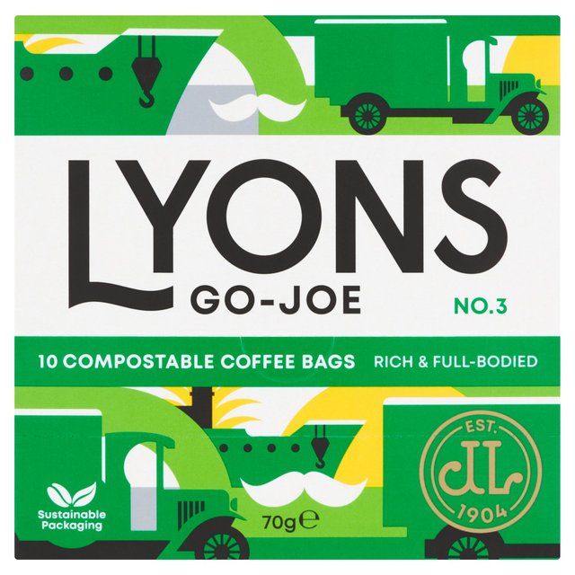 UCC Lyons Go-Joe Coffee Bags, 10 Per Pack