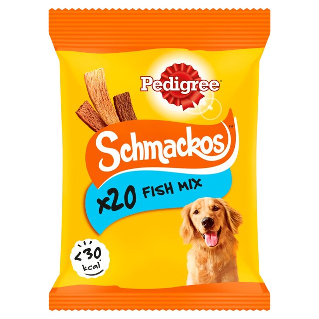 Pedigree Schmackos Adult Dog Treats Fish Mix, 20 x 8g