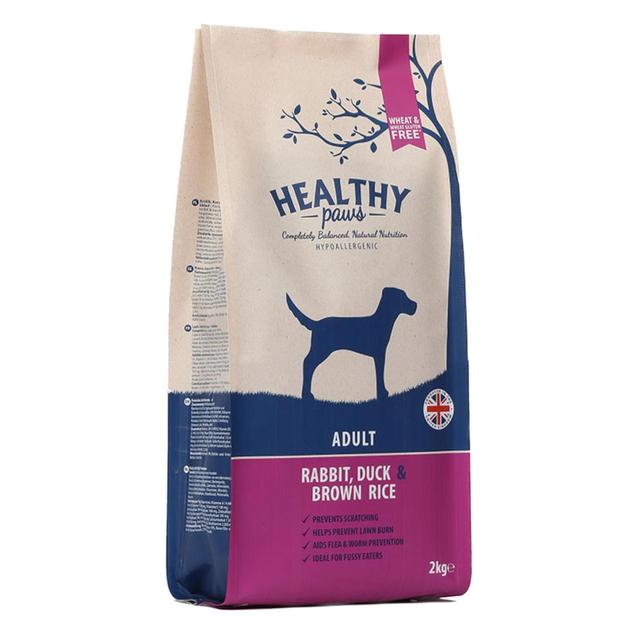 Healthy Paws Rabbit, Duck & Brown Rice Adult Dog Food, 2kg
