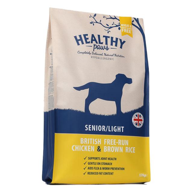 Healthy Paws British Free-Run Chicken & Brown Rice Senior/Light Dog Food, 12kg