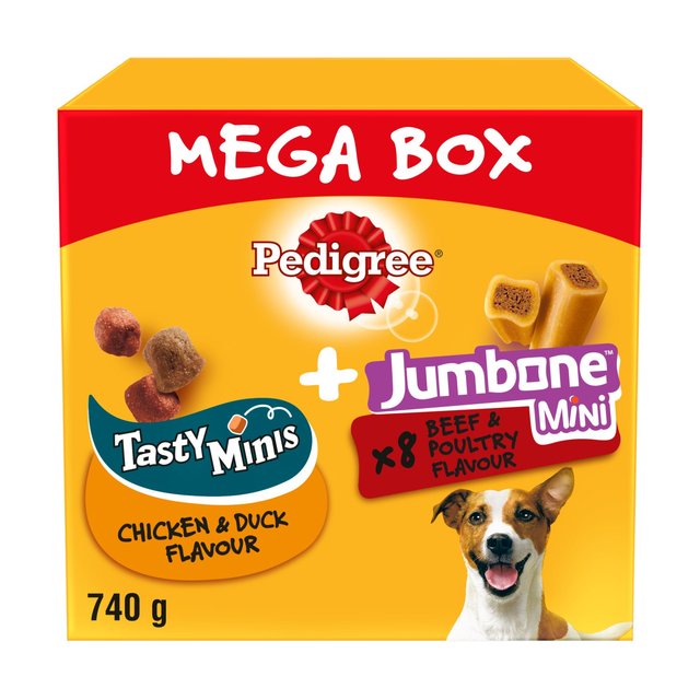 Pedigree Tasty Minis & Jumbone Adult Small Dog Treats Mega Box, 740g