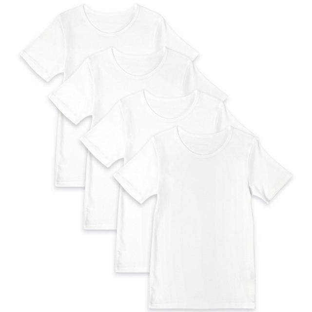 M & S Cotton Short Sleeve Vests, 2-3 Years, White