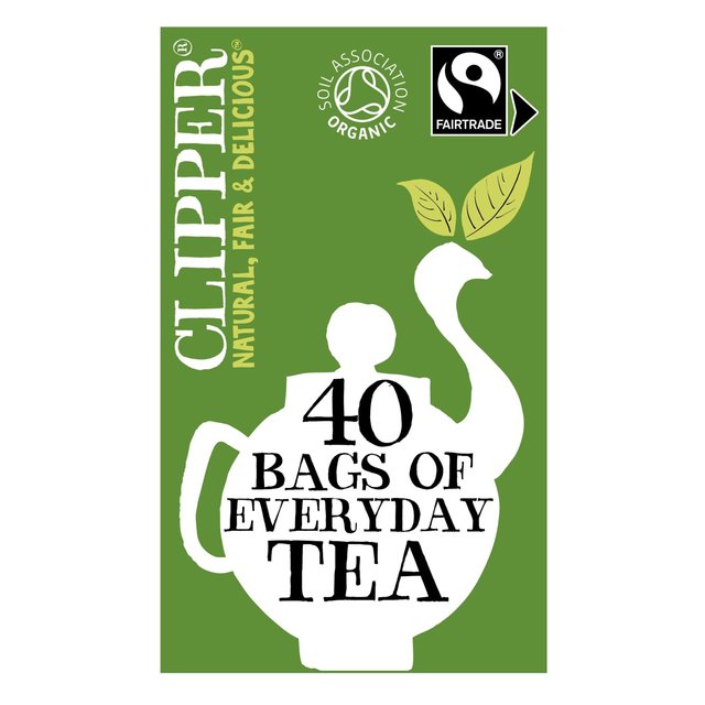 Clipper, One Size, Organic & Fairtrade Everyday Tea, 40 Per Pack
