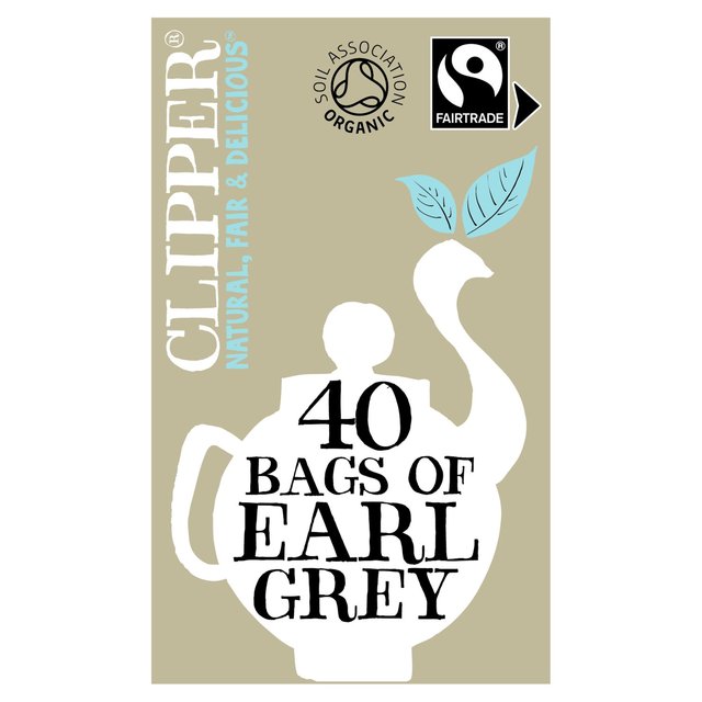 Clipper Organic & Fairtrade Earl Grey Tea, 40 Per Pack