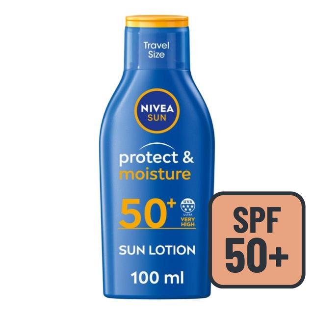 Nivea Sun Protect & Moisture Spf 50+ Sun Lotion Travel Size, 100ml