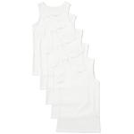 M&S Girls Cotton Vests, 5 Pack, 2-10 Years, White