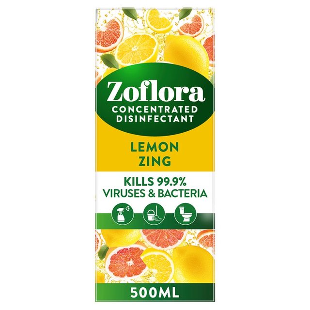 Zoflora Concentrated Disinfectant Lemon Zing, 500ml