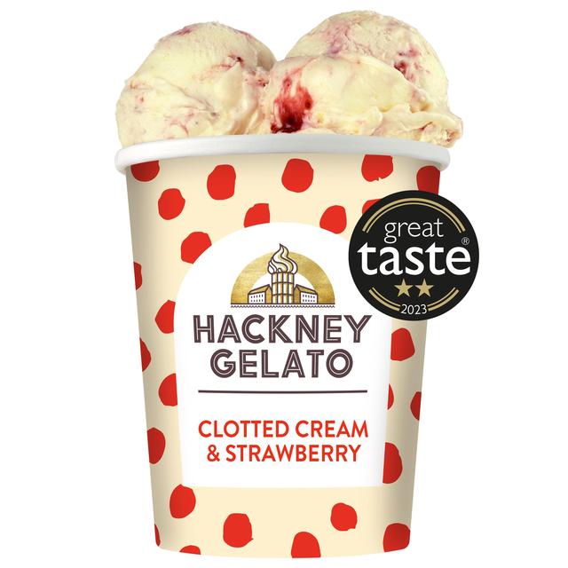 Hackney Gelato Clotted Cream & Strawberries Gelato, 460ml