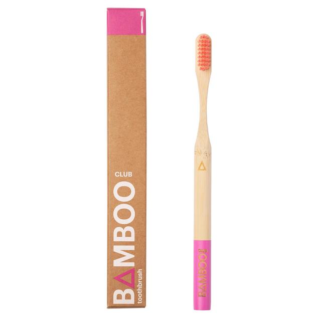 Bamboo Club Pink Adult Toothbrush, One Size