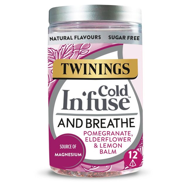 Twinings Cold In’fuse & Breathe With Pomegranate, Elderflower and Magnesium, 12 Per Pack