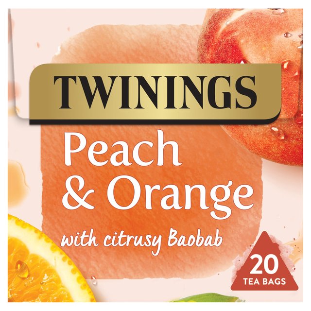 Twinings Peach & Orange Fruit Tea, 20 Per Pack