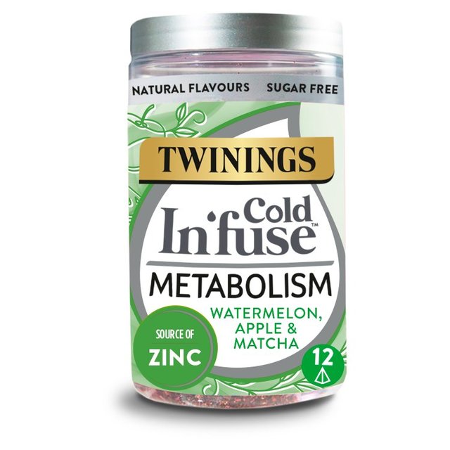 Twinings Cold In’fuse Metabolism With Watermelon, Apple and Zinc, 12 Per Pack