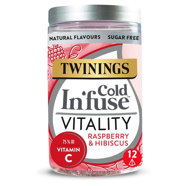 Twinings Cold In’fuse Vitality With Raspberry, Hibiscus and Vitamin C, 12 Per Pack