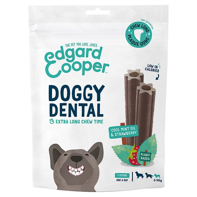 Edgard & Cooper Strawberry & Mint Small Dog Dental Sticks, 7 per Pack
