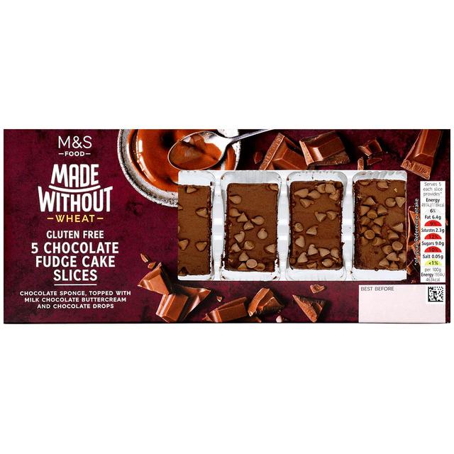 M & S Made Without 5 Chocolate Fudge Cake Slices, 127g