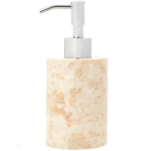 M & S Marble Slim Soap Dispenser, Cream, 10x3.5x7cm
