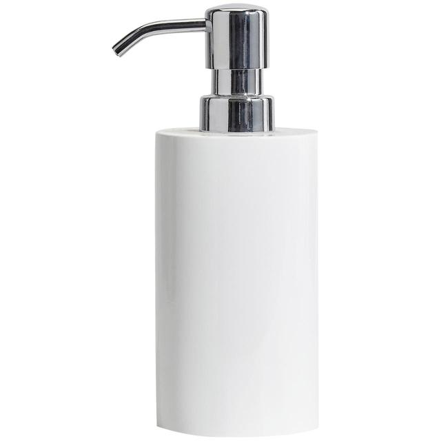 M & S Resin Soap Dispenser, White, 20x3.5x7cm
