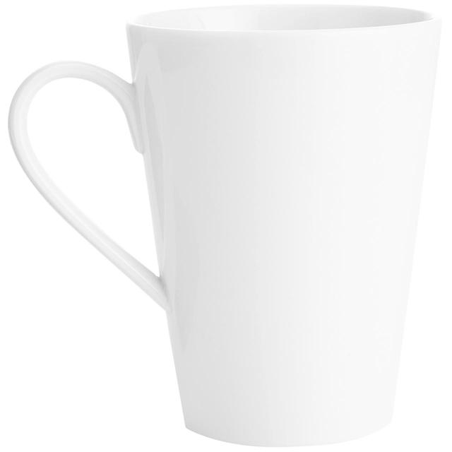 M & S Maxim White Porcelain Latte Mug, 11.5x4.7x12.5cm
