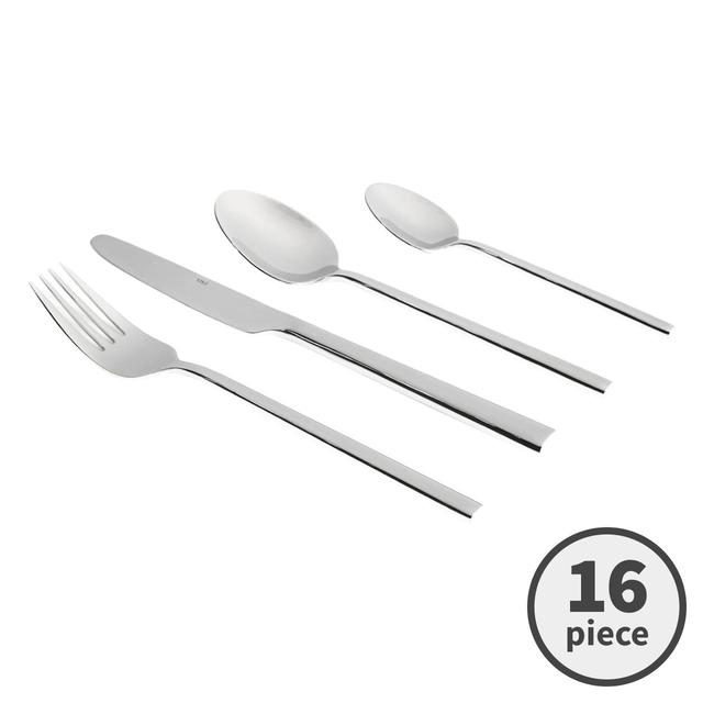 M & S Manhattan Stainless Steel Cutlery Set, 16 Per Pack