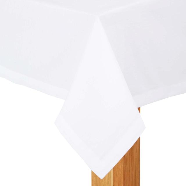 M & S Cotton Tablecloth, White, 140x230cm