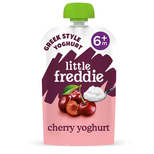 Little Freddie Cherry With Greek Style Yoghurt Organic Pouch, 6 Mths+, 100g