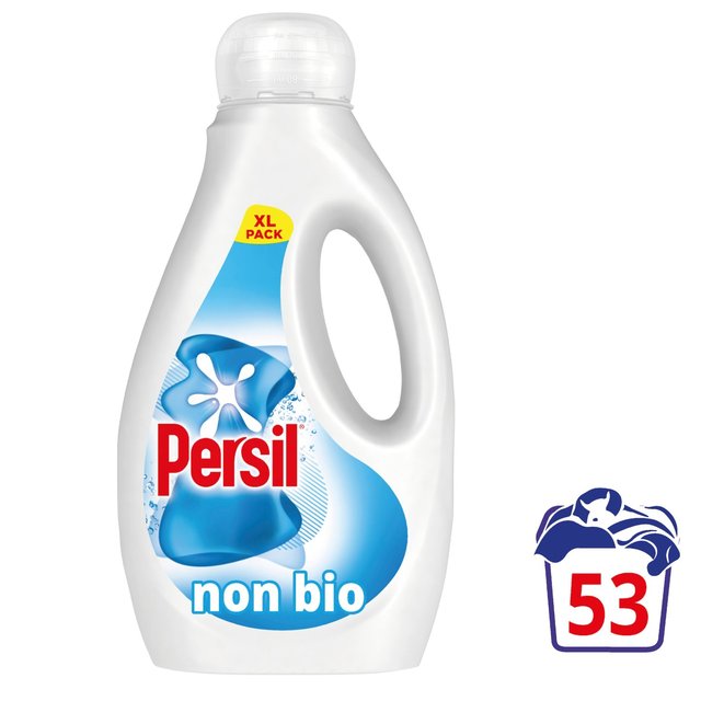 Persil Laundry Washing Liquid Detergent Non Bio 53 Wash, 1.431L