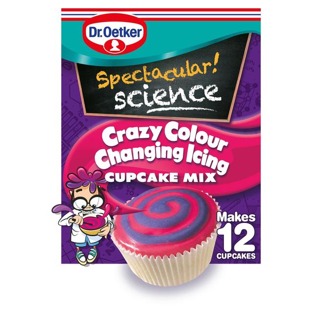 Dr. Oetker Spectacular! Science Crazy Colour Changing Icing Cupcake Mix, 295g