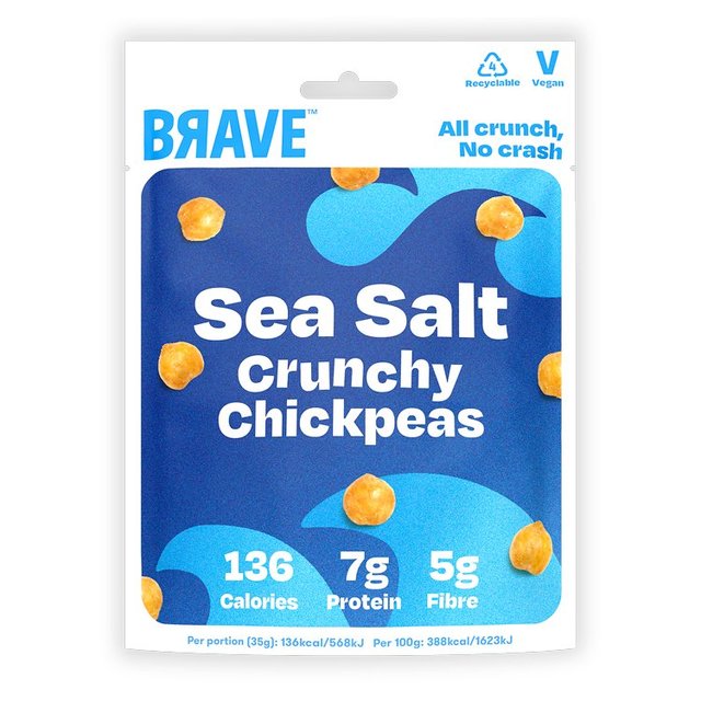 Brave Roasted Chickpeas Sea Salt, 35g