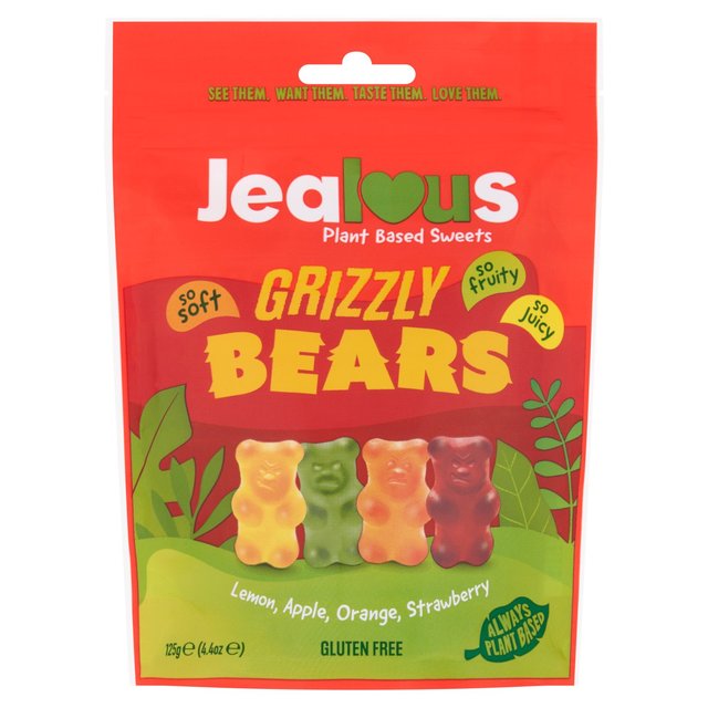 Jealous Sweets Grizzly Bears Plant-based Gummy Sweets, 125g