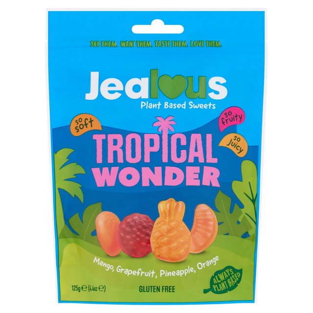 Jealous Sweets Tropical Wonder Plant-based Gummy Sweets, 125g