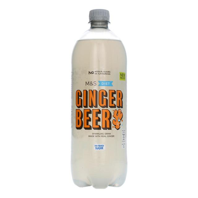 M & S No Added Sugar Diet Sparkling Fiery Ginger Beer, 1L