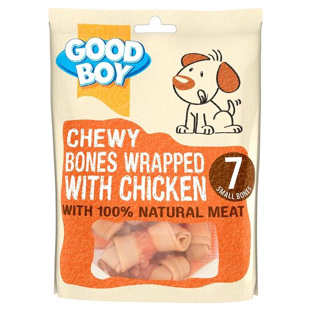 Good Boy Chewy Bones Wrapped With Chicken Dog Treats, 7 Per Pack
