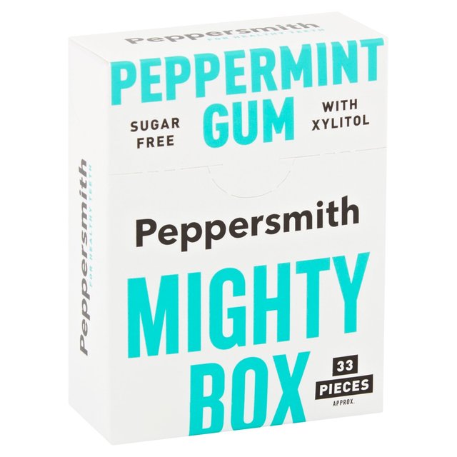 Peppersmith 100% Xylitol Mighty Box Peppermint Gum, 50g