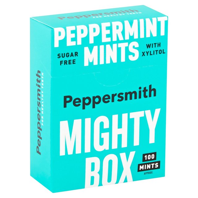 Peppersmith 100% Xylitol Mighty Box Peppermint Mints, 60g