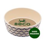 Beco Bamboo Ocean Waves Dog Feeding and Water Bowl Large
