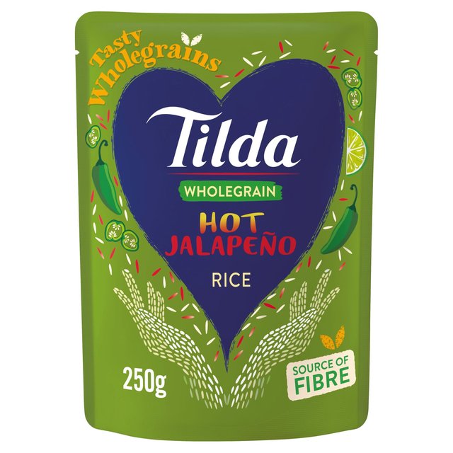Tilda Microwave Hot Jalapeno Wholegrain Long Grain Rice, 250g