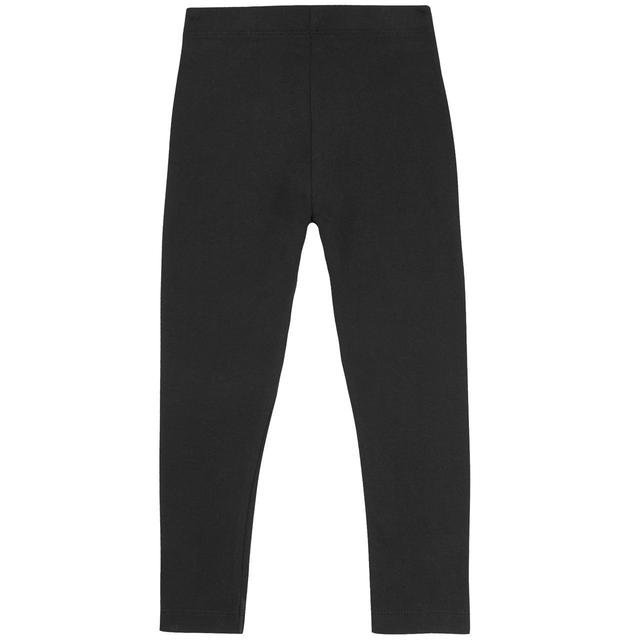 M & S Girls Cotton With Stretch Plain Leggings 2-3 Years, Black