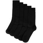 M&S Collection Cool & Fresh Cushioned Sole Socks, 5 Pack, Black