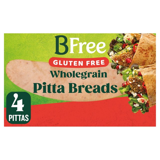 BFree Stone Baked Wholegrain Pitta Bread, 4 x 55g
