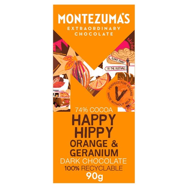 Montezuma’s Happy Hippy Orange & Geranium, 90g