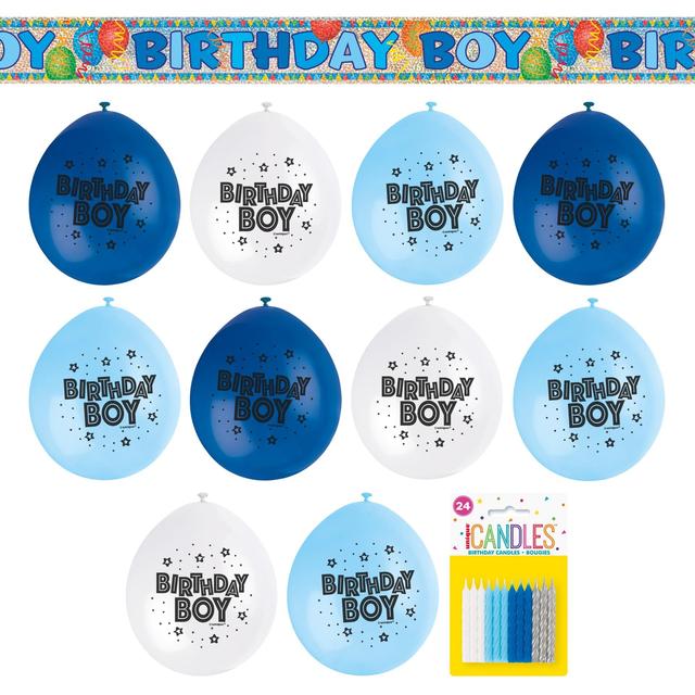 Blue Birthday Boy Party Kit, 3 Per Pack