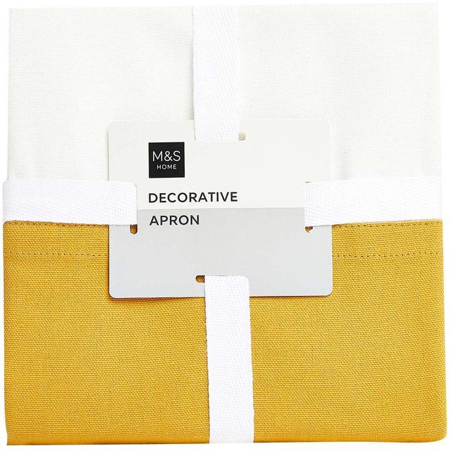 M & S Busy Bee Apron, Yellow Mix, 90x85cm