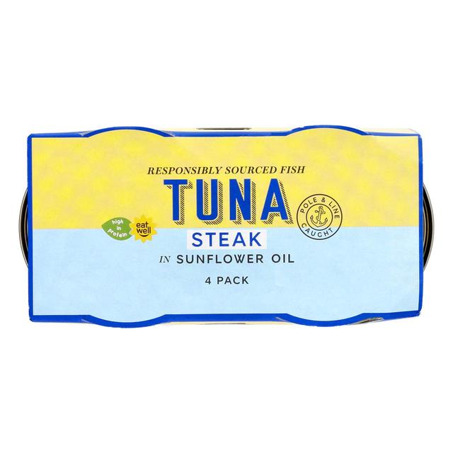 M & S Tuna Steak in Sunflower Oil, 4 x 200g
