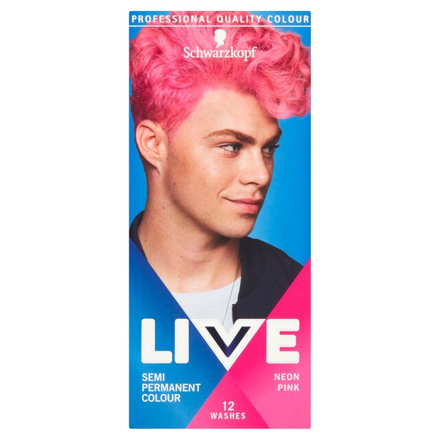 Schwarzkopf LIVE Men 093 Neon Pink Semi-Permanent Hair Dye | Ocado